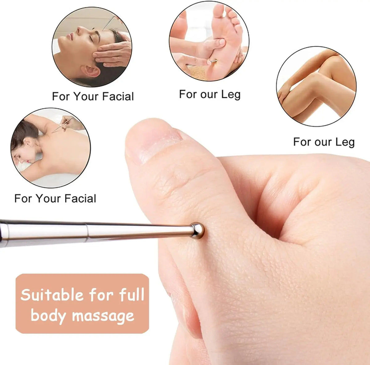 3-Pc Stainless Steel Gua Sha Scraping & Massage Tool Set Gua Sha Massage Tool QXL