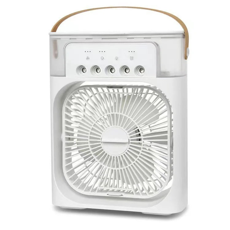 3-in-1 Portable Air Cooler Fan, Humidifier & LED Light USB Portable Air Cooler Fan QXL white 1