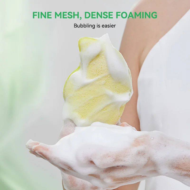 Gecomo Mango Face Wash Glove Sponge | Deep Cleansing Puff Face Cleansing Sponge QXL