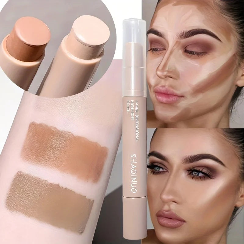 3D Nose Contour Stick | Matte Cream Bronzer & Sculpting Pen Facial Contour Stick QXL