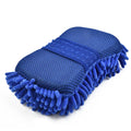 Blue Microfiber Chenille Car Wash Sponge & Cleaning Pad Car Wash Sponge QXL Blue