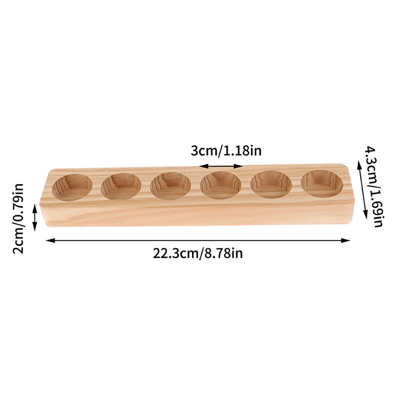 6-Hole Wooden Essential Oil Display Rack & Bottle Organizer Essential Oil Rack QXL one size