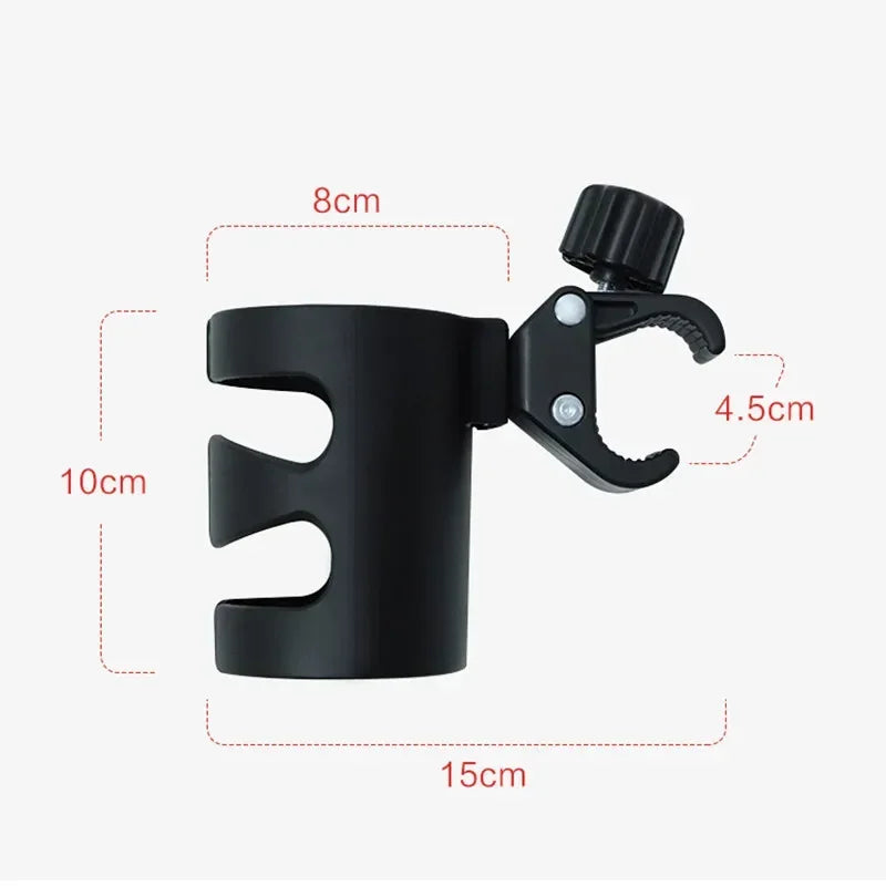 Baby Stroller & Bicycle Cup Holder Rack – Black | BC78 Stroller Cup Holder QXL