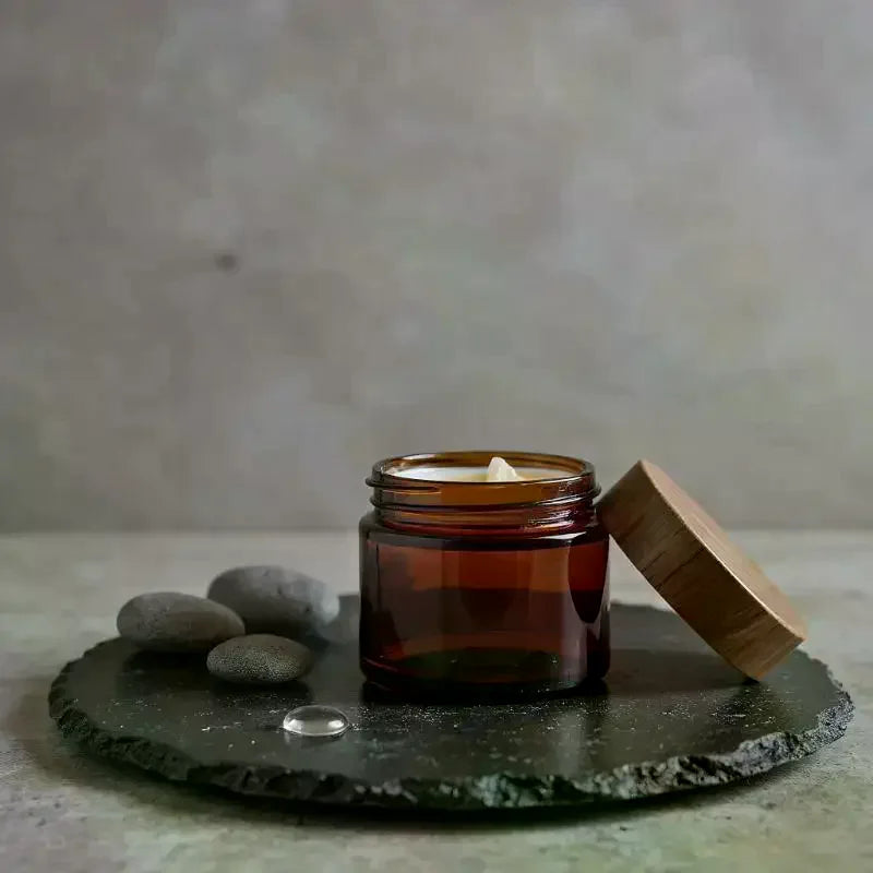 Dark Glass Cream Jar Refillable 10–60g | Empty Cosmetic Container Glass Cosmetic Jar QXL