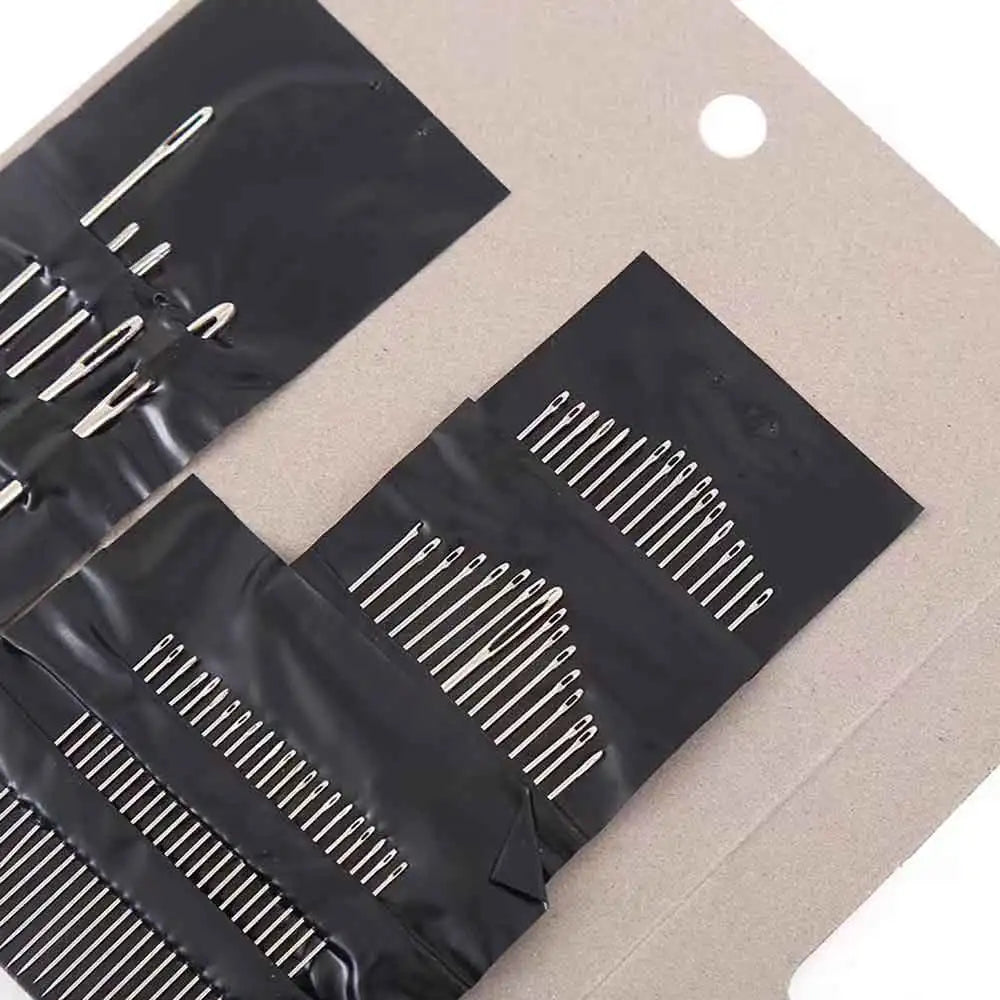 55-Piece Big Eye Stainless Steel Hand Sewing Needles Set Hand Sewing Needles QXL