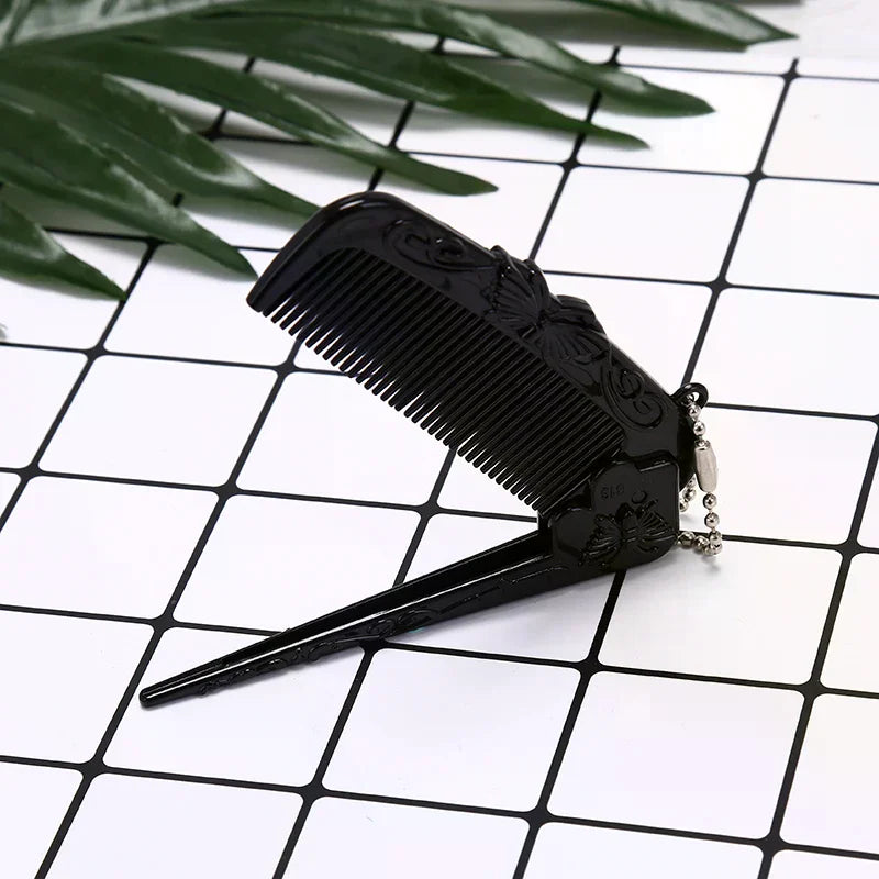 Foldable Pocket Hair Comb with Keychain | Anti-Static Brush Foldable Hair Comb QXL