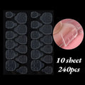 Double-Sided Nail Adhesive Tabs for Press-On False Nails Nail Adhesive Tabs QXL 10 sheet 240pcs China Mainland