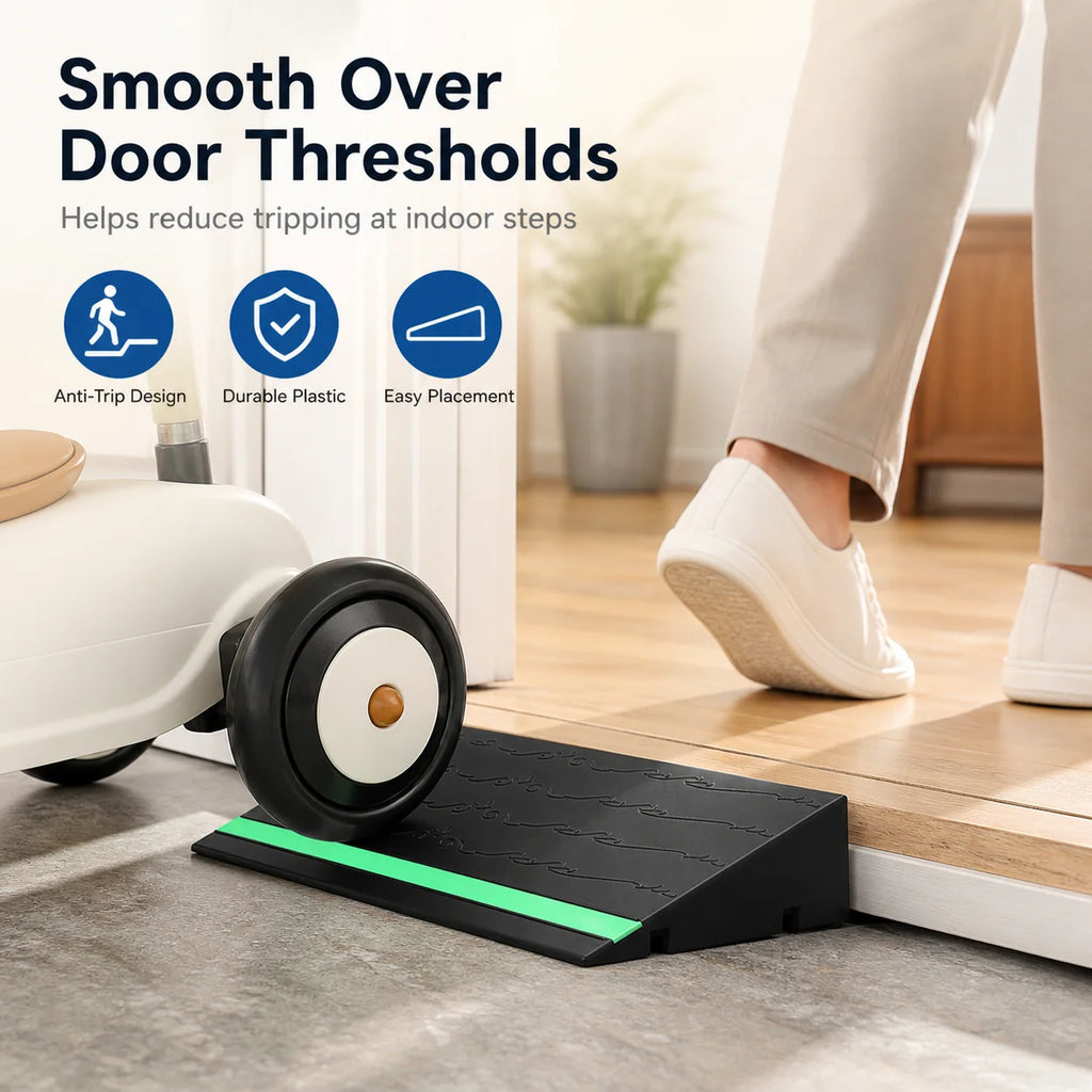 Indoor Plastic Threshold Ramp | Anti-Slip Glow Strip Doorway Slope Threshold Ramp QXL