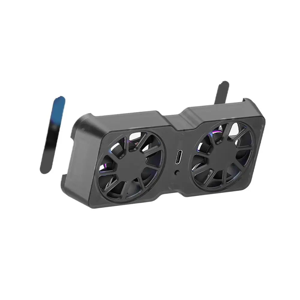 Magnetic Dual Fan Cooler for Steam Deck, ROG Ally X & Legion Go Console Cooling Fan QXL black
