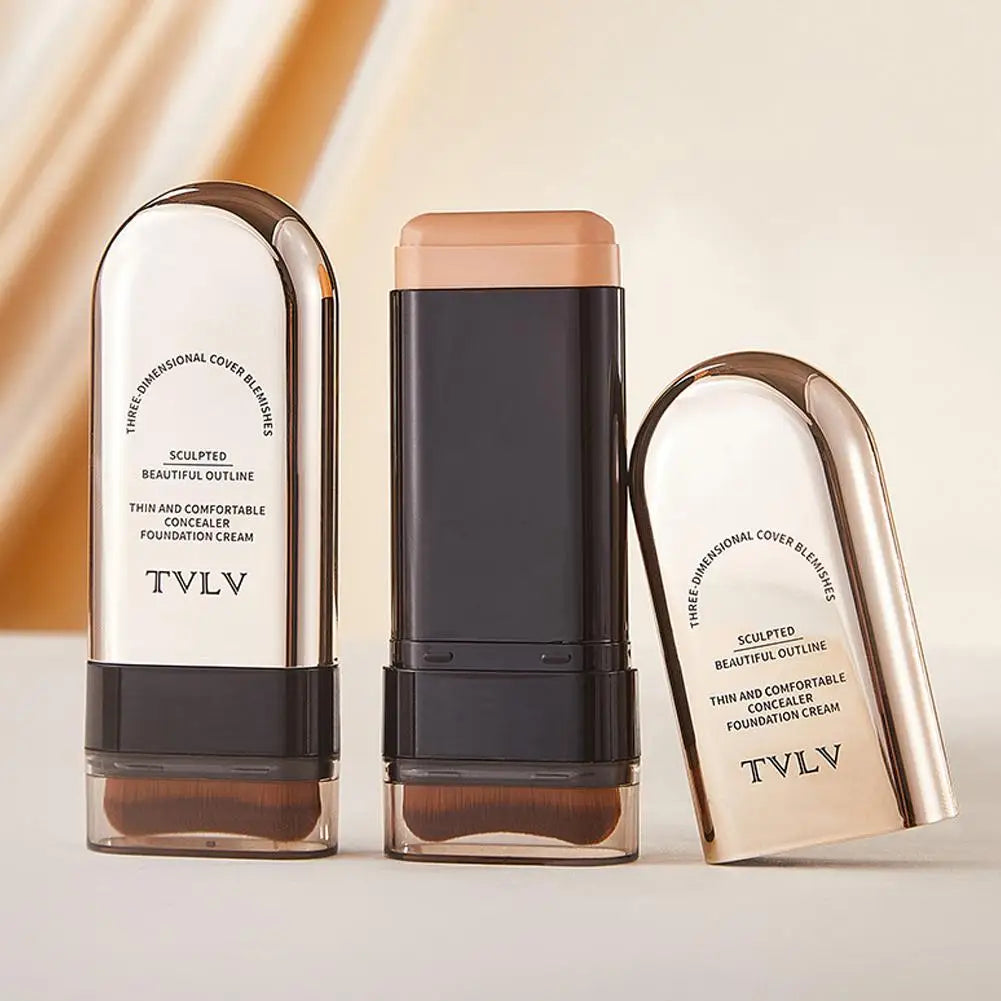 Waterproof Concealer Foundation Stick with Brush | Matte Finish Foundation Concealer Stick QXL