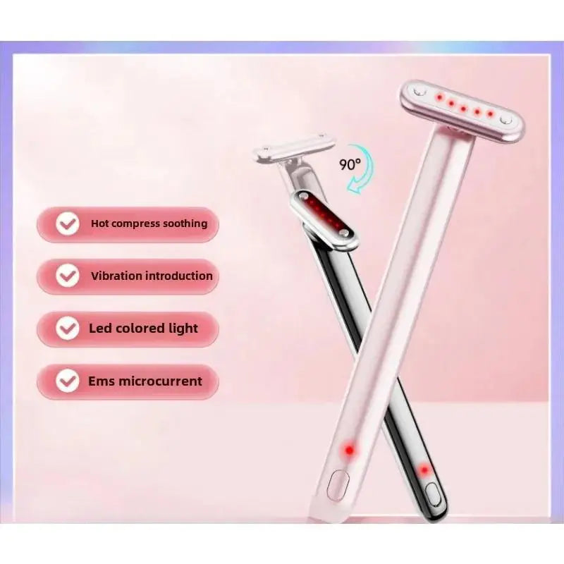 EMS Microcurrent Eye Massager | 7-Color LED & Heated Infusion Eye Beauty Massager QXL