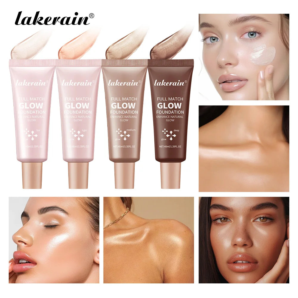 Glow Foundation Liquid Highlighter & Bronzer Cream 45ml Glow Foundation Cream QXL