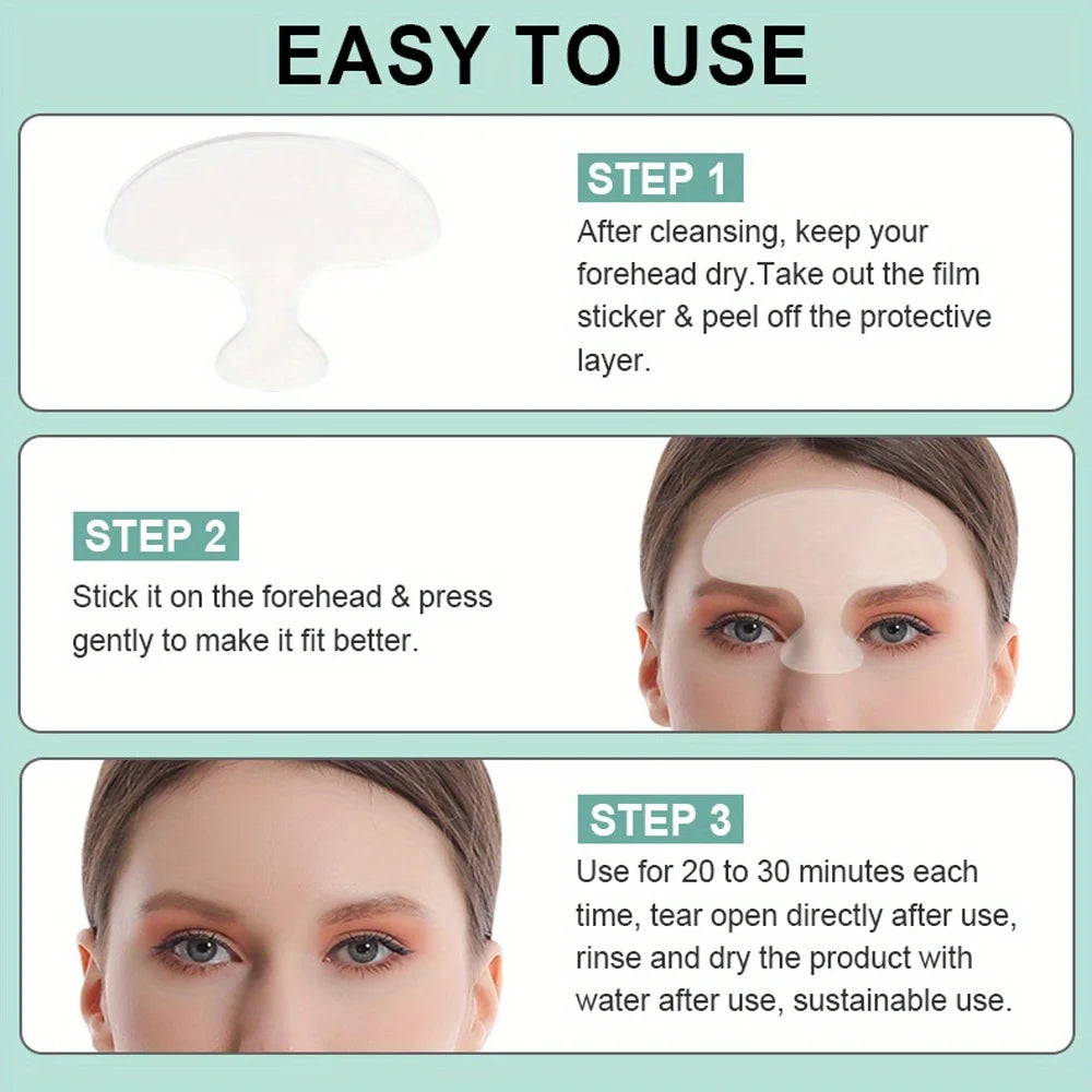 Reusable Silicone Anti-Wrinkle Face Patches – Forehead & Eye Anti-Wrinkle Face Patches QXL