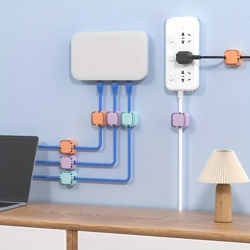 Magnetic Cable Organizer | Self-Adhesive Desk Cord Holder Cable Organizer Clip QXL