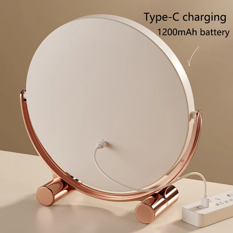 LED Vanity Mirror 3-Colour Lights Touch Control USB-C Charging LED Vanity Mirror QXL