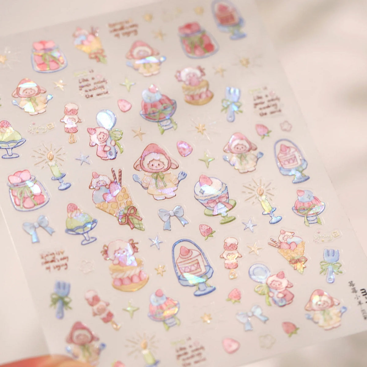5D Dog & Dessert Nail Art Stickers | Self-Adhesive Decals Nail Art Stickers QXL M1403