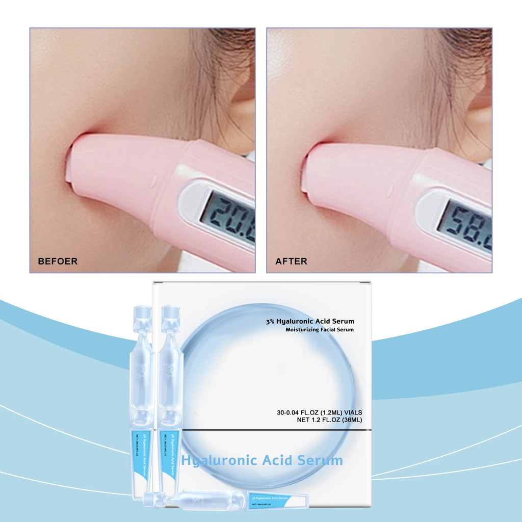 3% Hyaluronic Acid Serum – Hydrating & Brightening Ampoules Facial Serum QXL