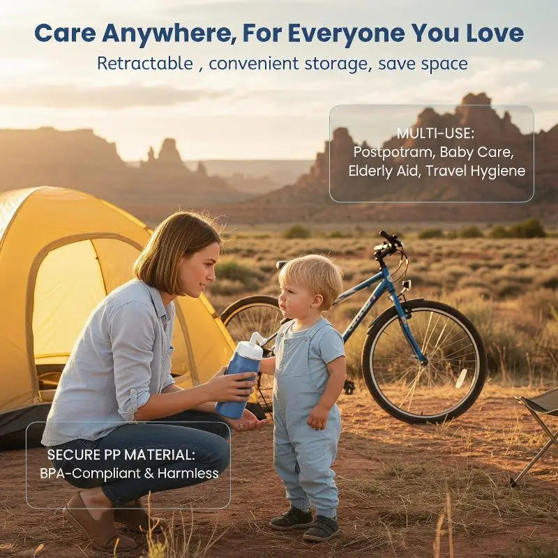Portable Peri Bottle | 65° Angled Nozzle | Postpartum Care Personal Hygiene Bottle QXL
