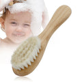 Natural Goat Bristle Baby Hairbrush & Beechwood Comb Baby Hair Brush QXL onesize