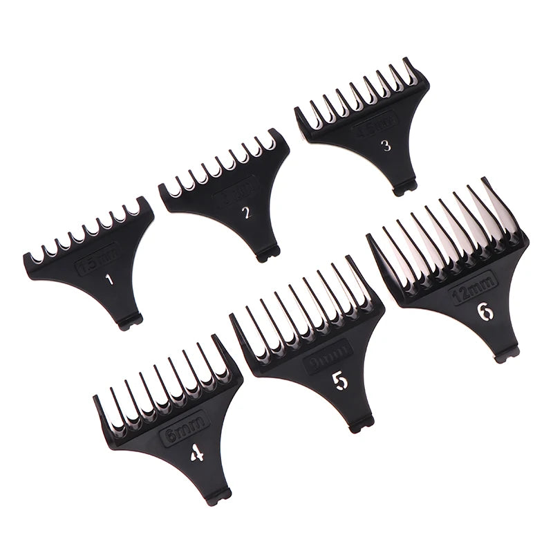 6-Pc Hair Trimmer Guide Comb Set | T-Blade Limit Guards Trimmer Guide Combs QXL