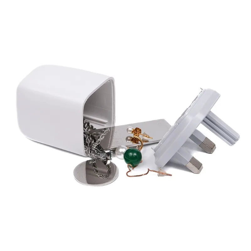 UK Plug Hidden Storage Box | Secret Stash Case White Hidden Storage Box QXL