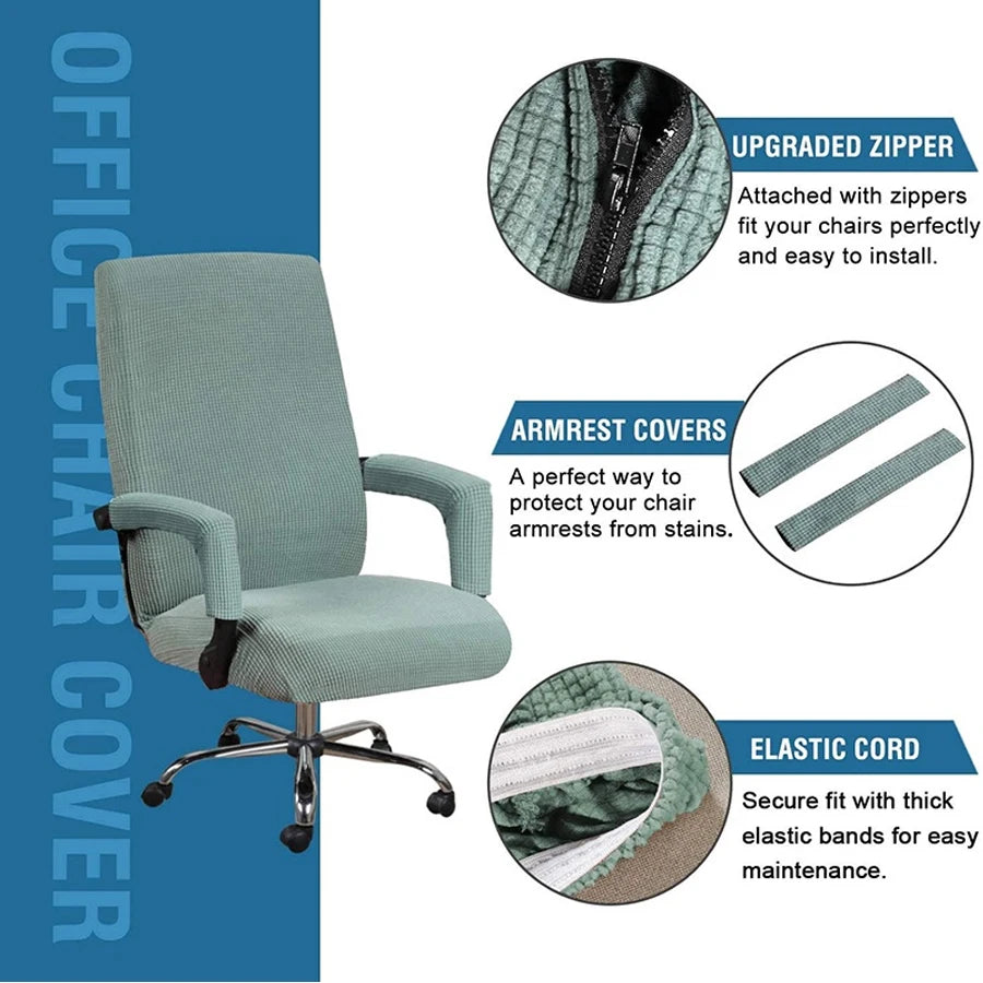 Stretch Polar Fleece Office Chair Cover | 5 Colors Anti-Static Office Chair Cover QXL