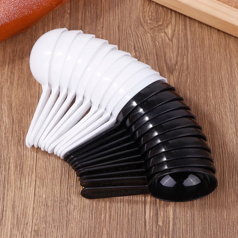 10-Pack Plastic Measuring Scoops 7g 15ml | Coffee & Powder Measuring Scoop Set QXL