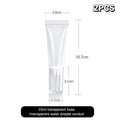 2-Pack Refillable Cosmetic Soft Tubes 10/15ml with Dropper Refillable Cosmetic Tubes QXL B 2PCS
