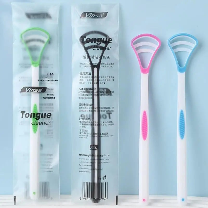 Ergonomic Silicone Tongue Scraper | Daily Oral Hygiene Tool Tongue Scraper QXL