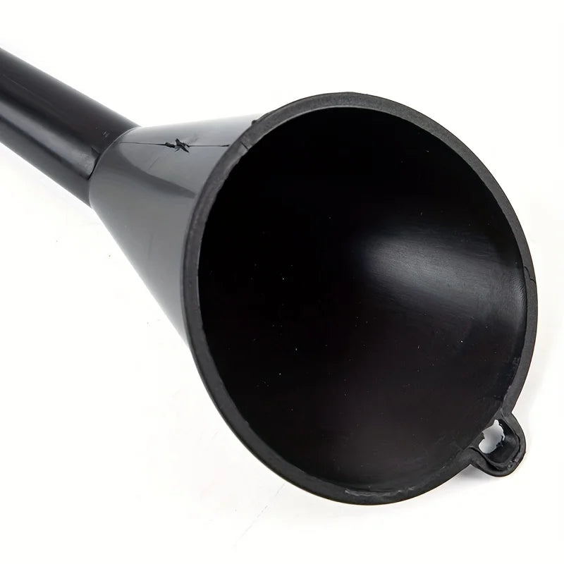 Black Plastic Oil Funnel – Long Neck & Hanging Hook Automotive Oil Funnel QXL