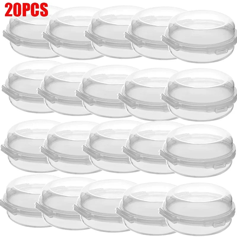 Transparent Double-Layer Powder Puff Storage Box – 20 Pack Puff Storage Box QXL 20PCS