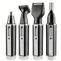 4-in-1 Rechargeable Men's Trimmer | Beard, Nose & Ear Kit Men's Hair Trimmer QXL 4in1