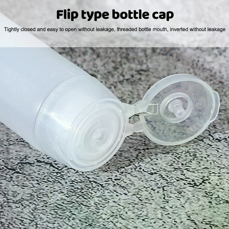 10-Pack Empty PE Squeeze Tubes 30/50ml | Refillable Travel Containers Refillable Squeeze Tubes QXL