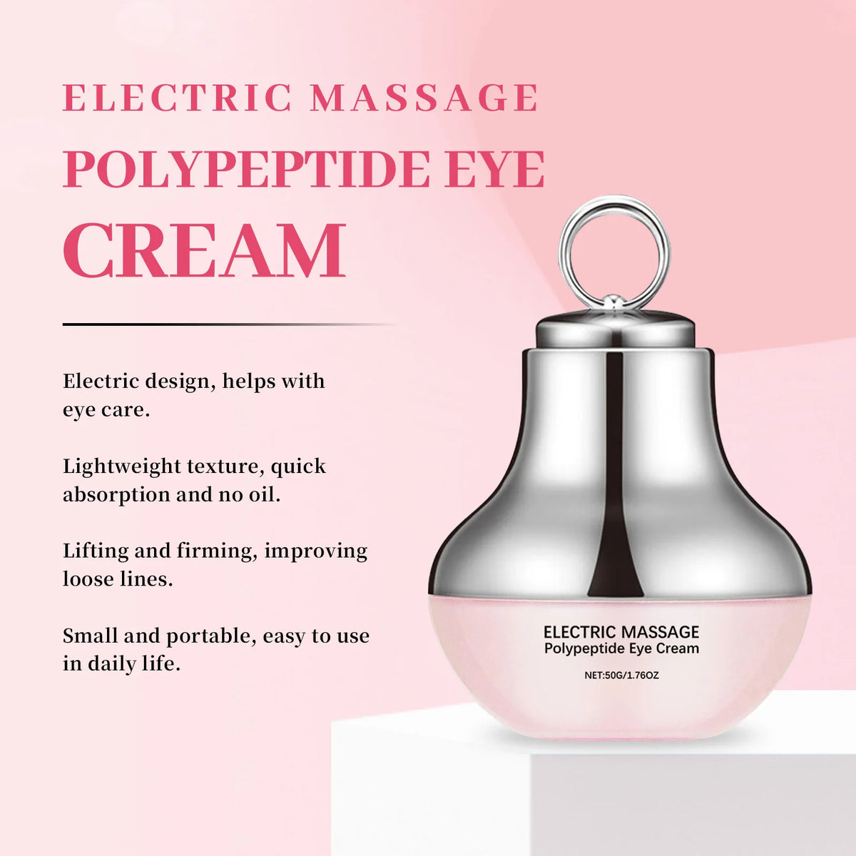Electric Massage Polypeptide Eye Cream | Firming & Brightening 50g Eye Cream Massager QXL