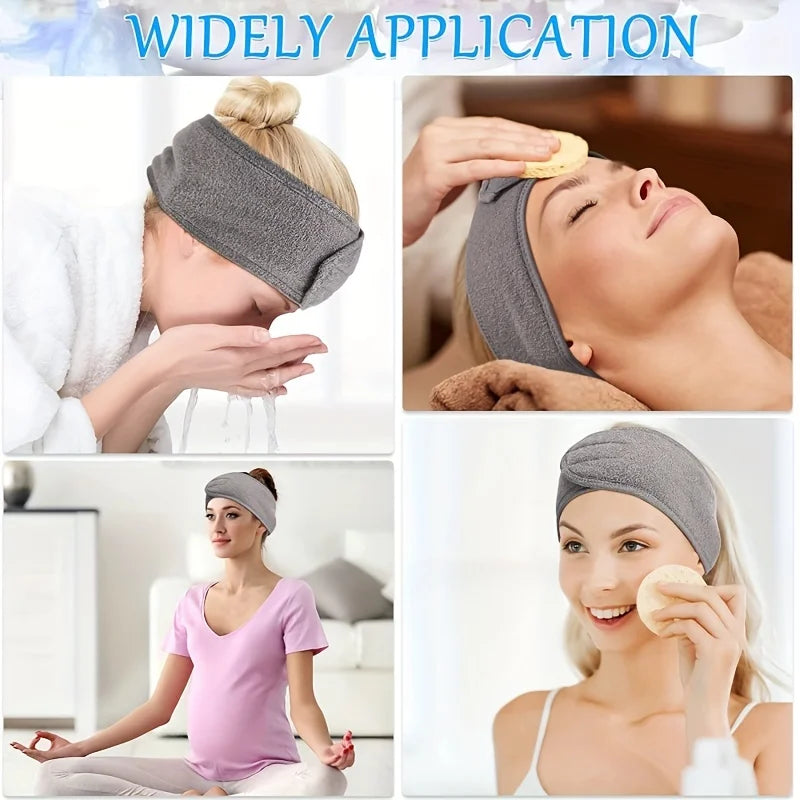 Women's Adjustable Wide Headband – Spa, Makeup & Yoga Wide Hair Headband QXL