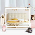 Hollywood LED Vanity Mirror 50x42cm | Lighted Tabletop Makeup LED Vanity Mirror QXL WHITE
