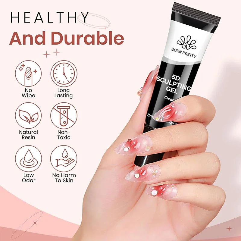 Born Pretty 5D Nail Sculpting Gel | Mirror Embossing 8ml Nail Sculpting Gel QXL