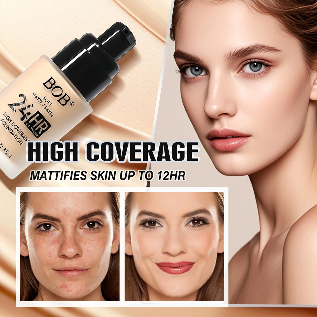 Misty Matte Liquid Foundation & Concealer | Oil Control Liquid Foundation QXL