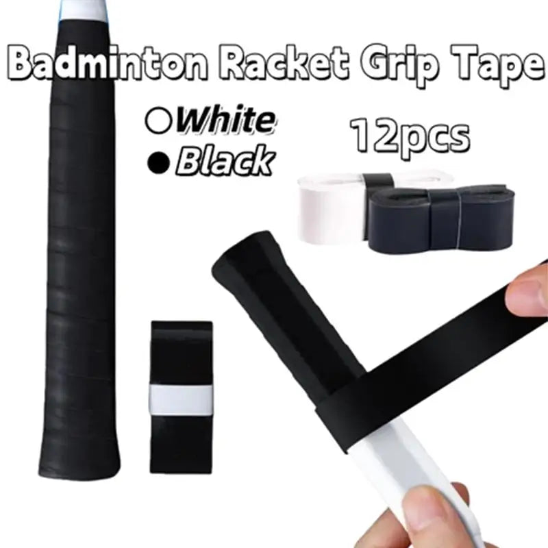 12-Pack PU Racket Overgrip Tape | Anti-Slip Sweat-Absorbing Racket Overgrip Tape QXL
