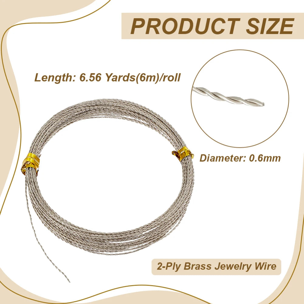 20 Gauge Twisted Gold Craft Wire – 33 Ft Brass Jewelry Wire Jewelry Craft Wire QXL AECH04-11626