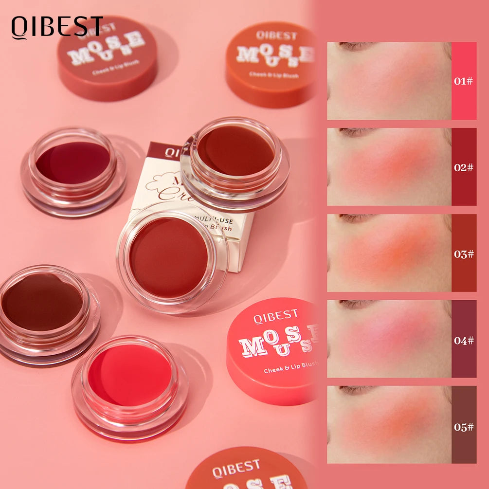 QIBEST 3-in-1 Blush Stick | Lip, Cheek & Eyeshadow Balm Multi-Use Blush Balm QXL
