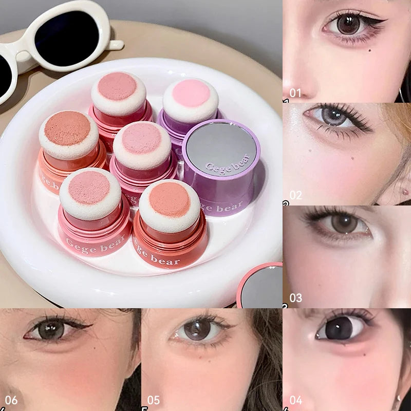 Gege Bear Puffy Blush | Korean Style Natural Brightening Face Blush QXL
