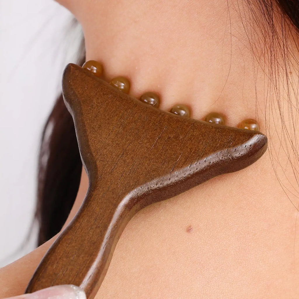 Wooden Gua Sha Massage Comb | Scalp & Body Meridian Tool Gua Sha Massage Comb QXL