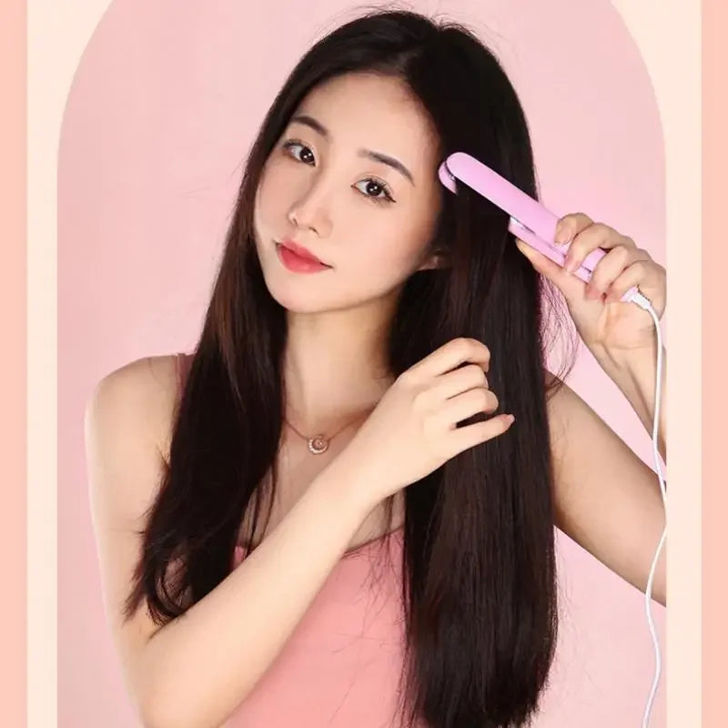 Mini Ceramic Hair Straightener & Curling Clip | Bangs Styler Mini Hair Straightener QXL