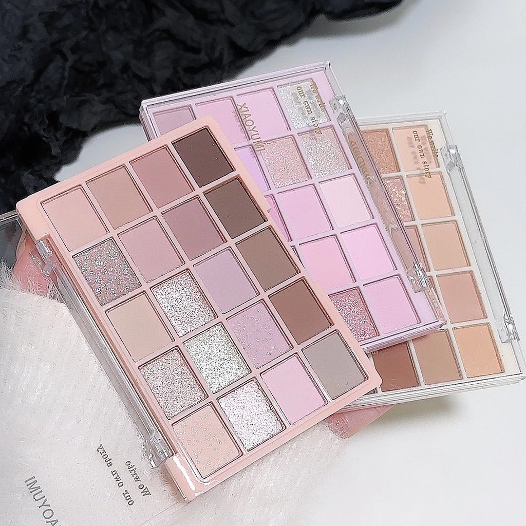 20-Color Rose Eyeshadow Palette | Warm Pink Tones, No Fallout Eyeshadow Palette QXL