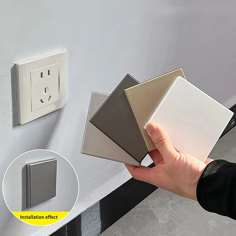 Self-Adhesive Blank Wall Panel Cover | ABS Socket Hole Plate Wall Panel Cover QXL