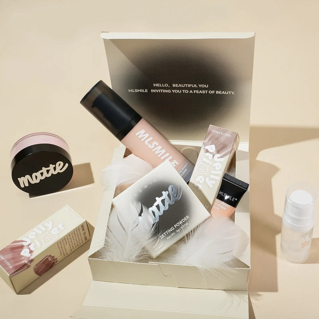 MLSMILE Makeup Set – Foundation, Concealer & Loose Powder Makeup Base Set QXL