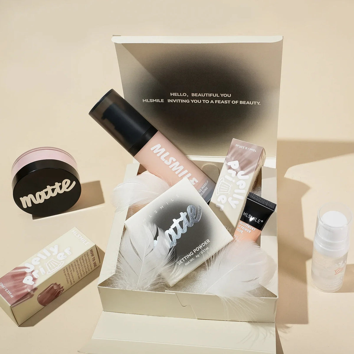 MLSMILE Makeup Set – Foundation, Concealer & Loose Powder Makeup Base Set QXL