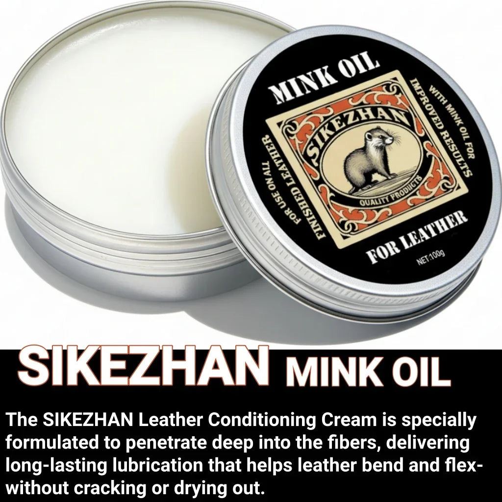 Car Leather Care Mink Oil: All-in-One Cleaner & Protector for Interior (Seats/Dash), Colorless, Odorless, Safe for All Leather QXL