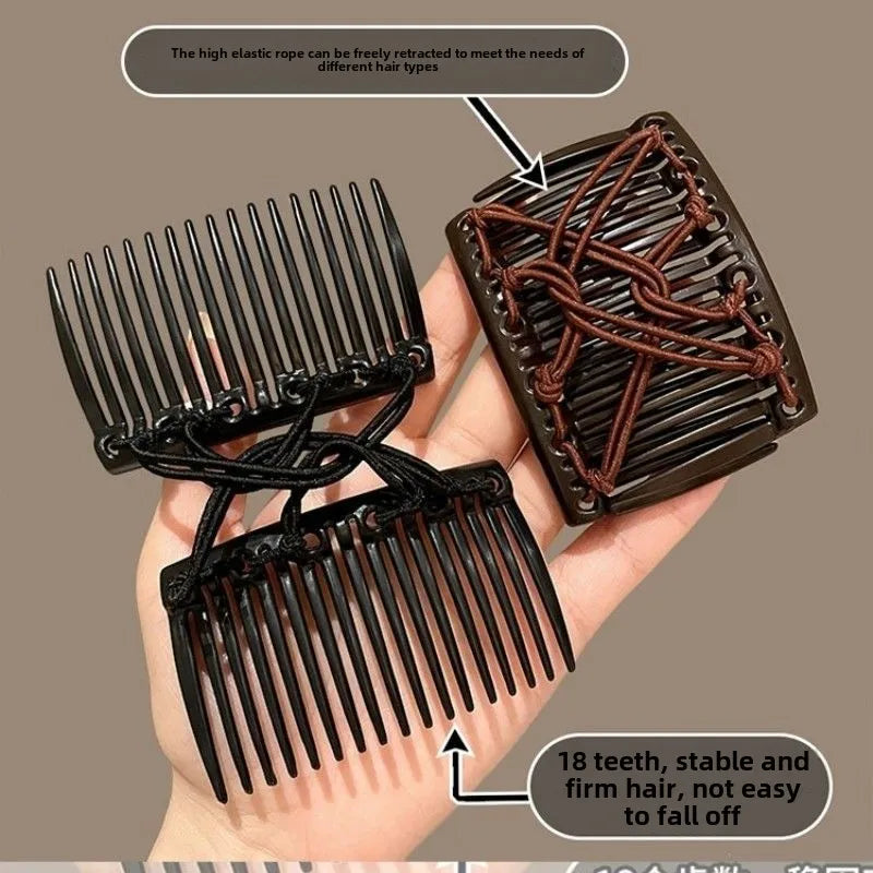 Vintage Magic Hair Comb Elastic Disc Clip for Women Hair Comb Clip QXL